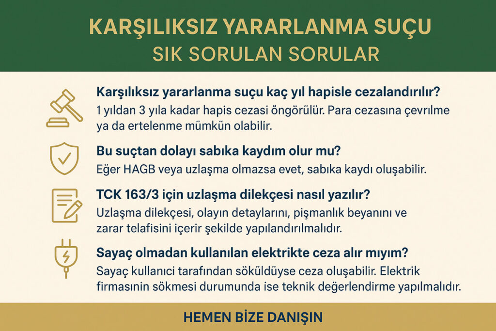 Karşılıksız Yararlanma Suçu: TCK Madde 163