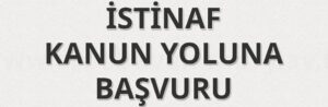 istinaf mahkemesi istinaf dilekçesi ile başvuru kapağı